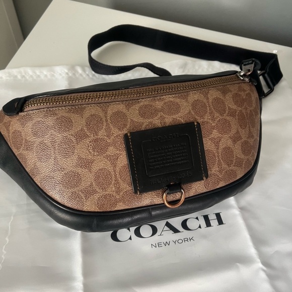 Coach Men’s Brown and Black Belt Bag - Picture 1 of 7